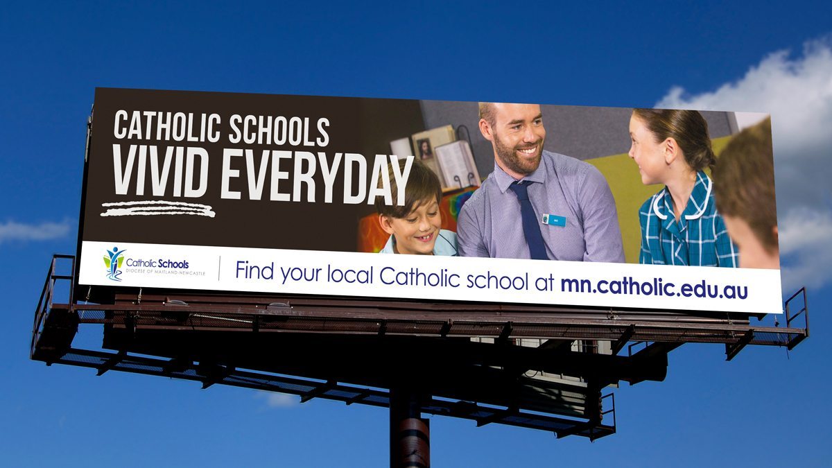 Catholic Schools freeway signage