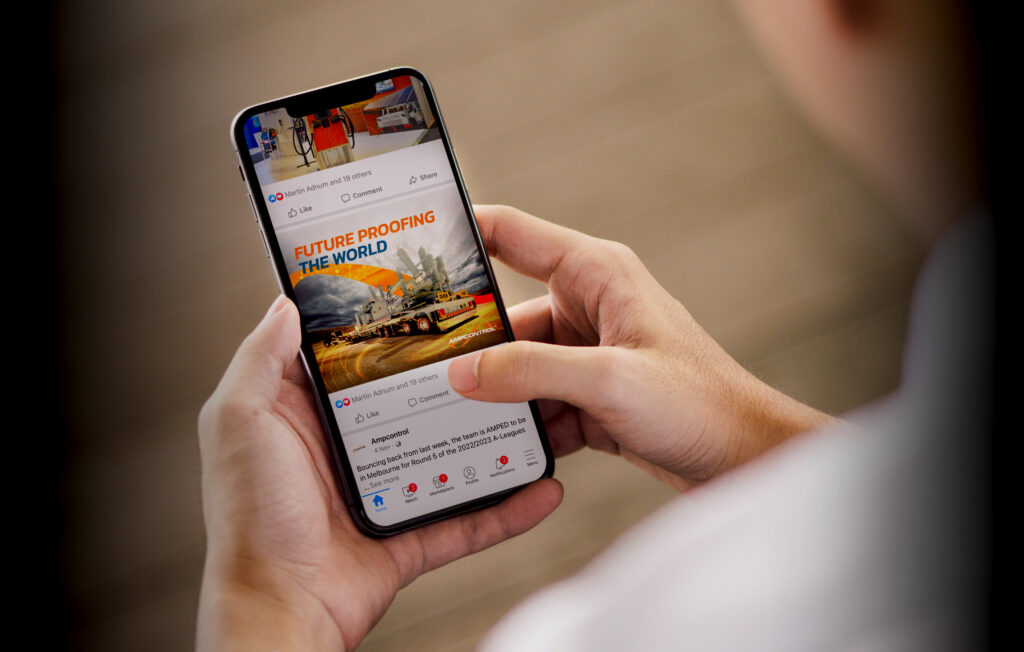 social campaign showing on phone