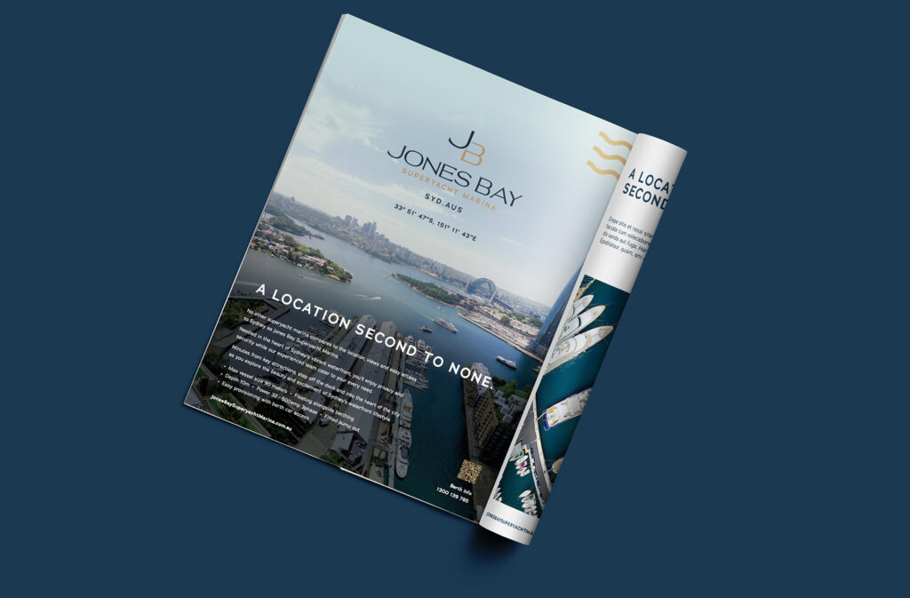 Jones Bay Superyacht Marina press ad mock up