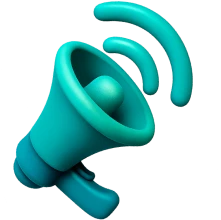 teal megaphone